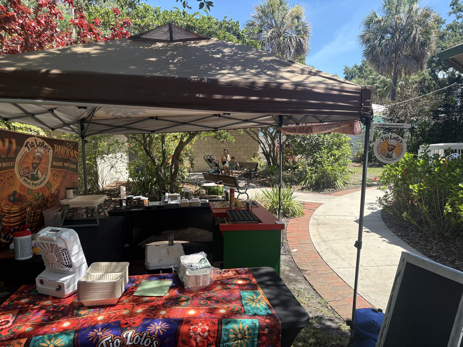 Behind the counter at a Tío Lolo's event setup